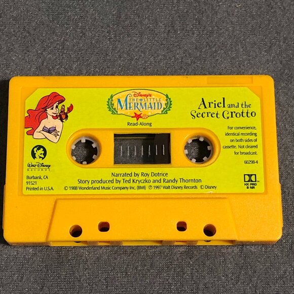 RARE Disney's Ariel And The Secret Grotto Read-Along Cassette Tape 1997 - Picture 1 of 3